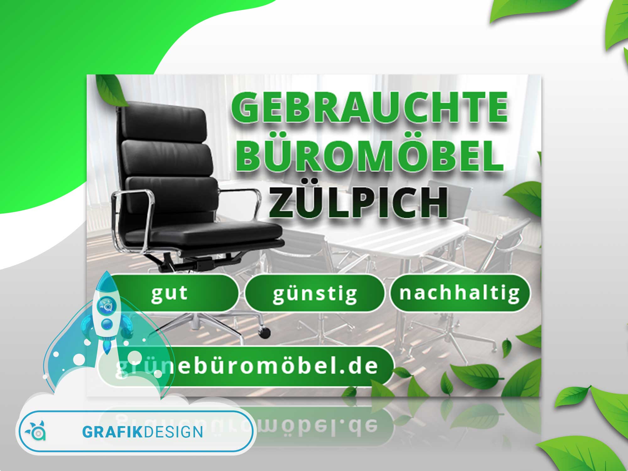 Werbeträger - Grüne Möbel Zülpich